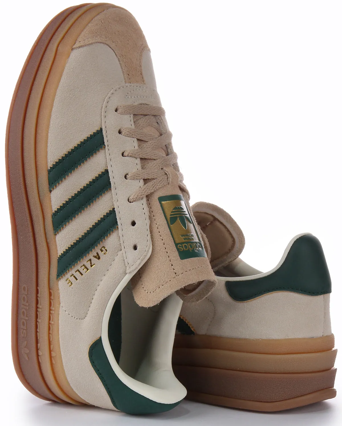 Adidas Gazelle in Weiß Grün für Damen Schuhe Adidas