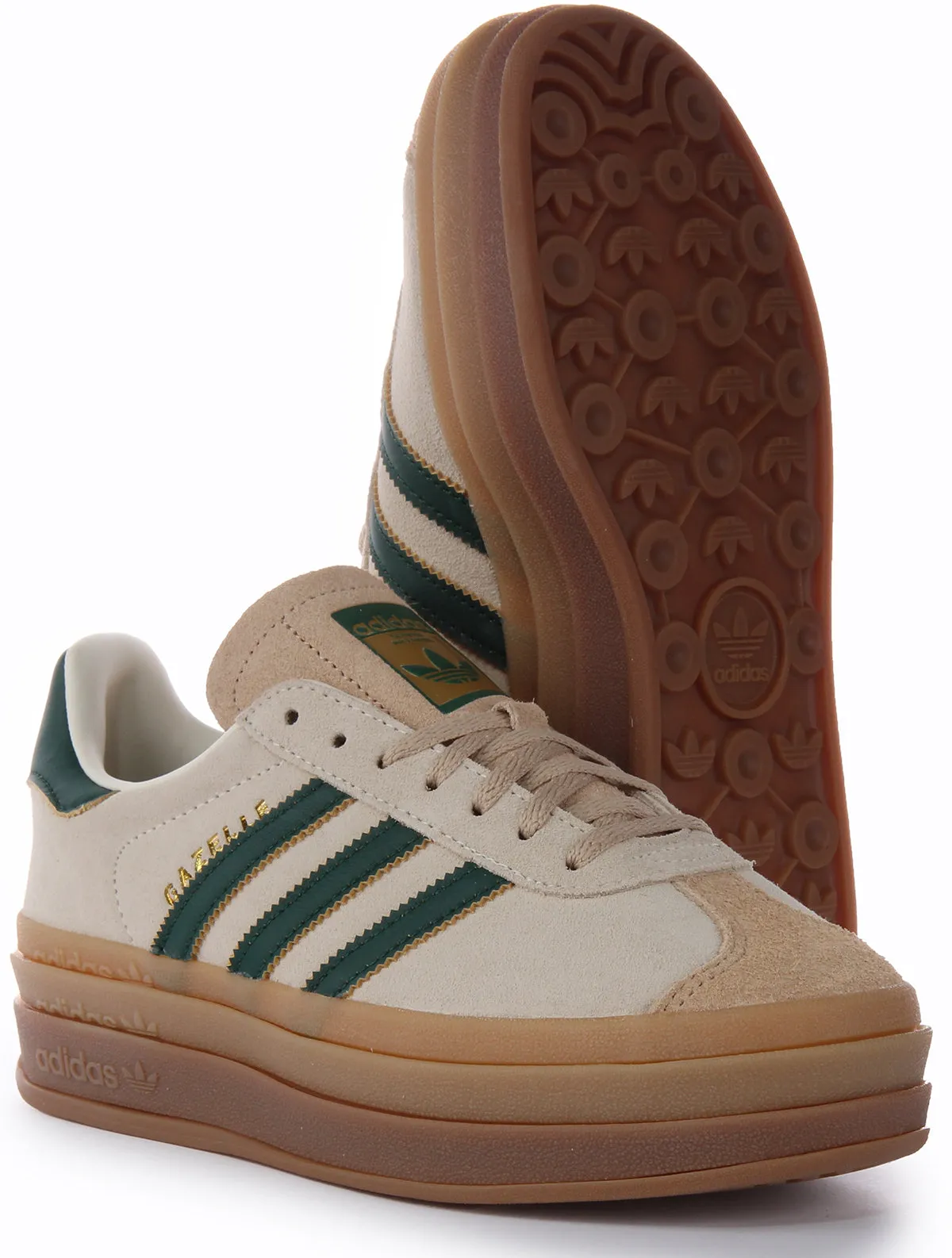 Adidas Gazelle in Weiß Grün für Damen Schuhe Adidas
