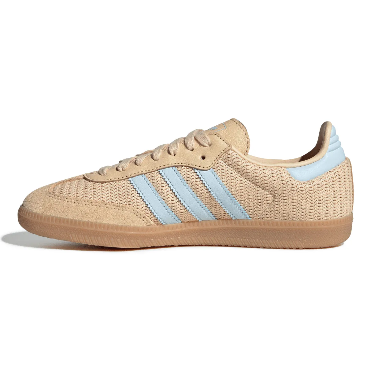Adidas Damen Samba OG Core Schwarz/Sand Strata/Himmelblau