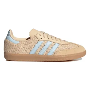 Adidas Damen Samba OG Core Schwarz/Sand Strata/Himmelblau