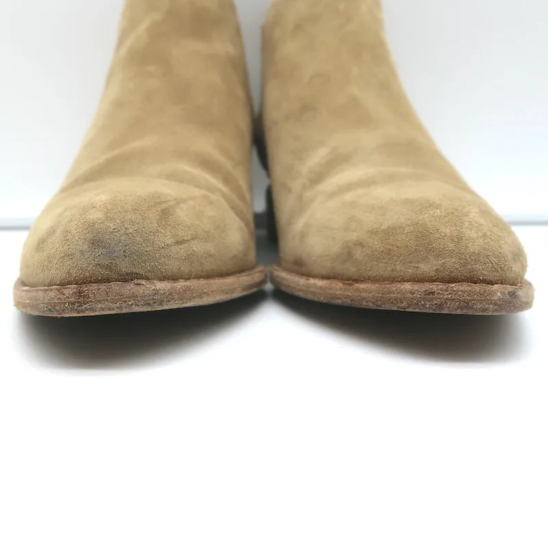 Alexander Wang Kori Stiefeletten Beige Wildleder Größe 37 Booties mit Ausschnitt und Absatz
