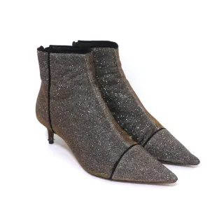 Alexandre Birman Knöchelstiefel Kittie Silber/Gold Metallic Lurex Stiefeletten Größe 36.5