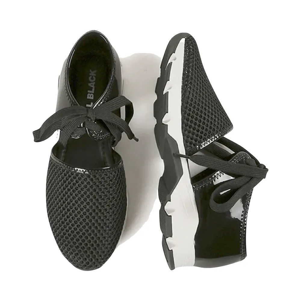 All Black Damen Beeindruckende Mesh-Sneaker in Schwarz