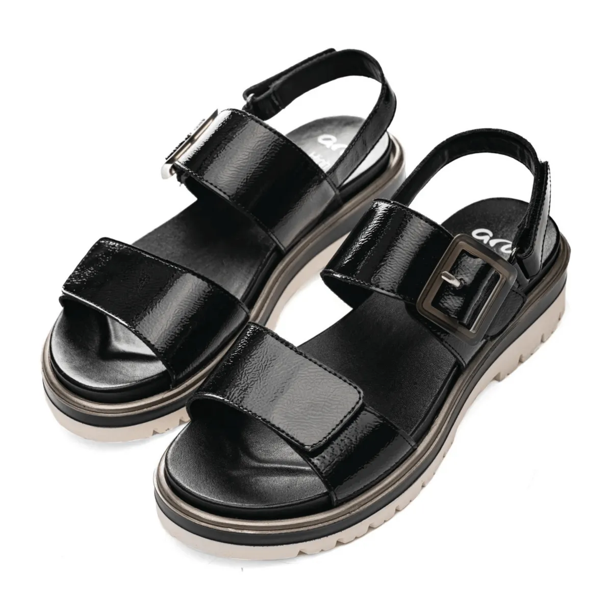 Ara Damen Marbella Lackleder in Schwarz