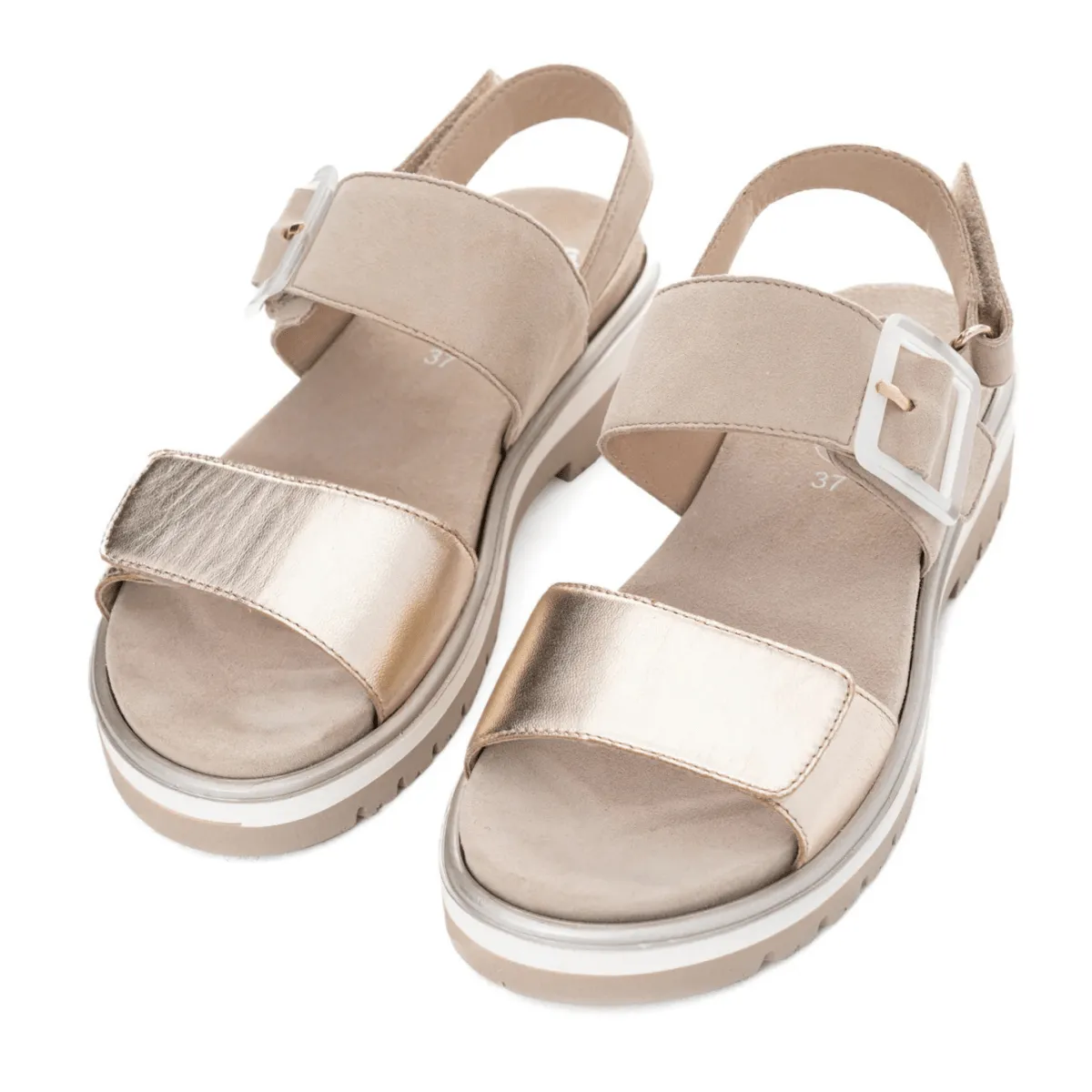 Ara Damen Marbella Sand Metallik Leder