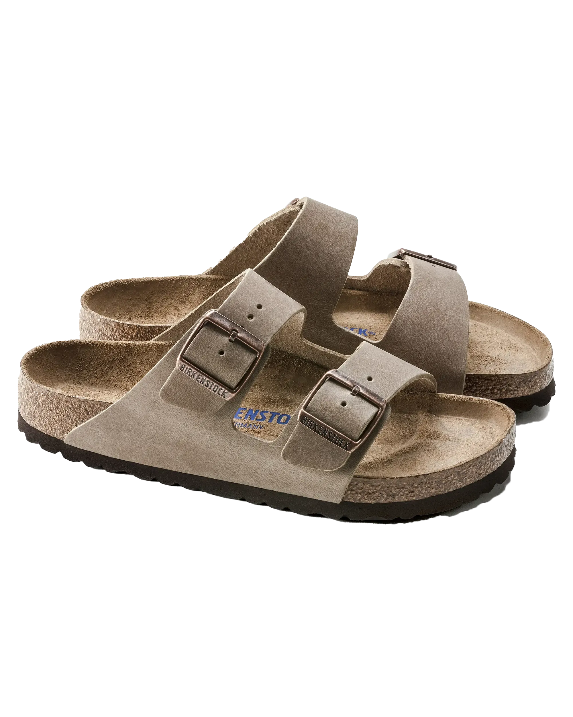 Arizona Öl-Leder Sandalen in Tabakbraun