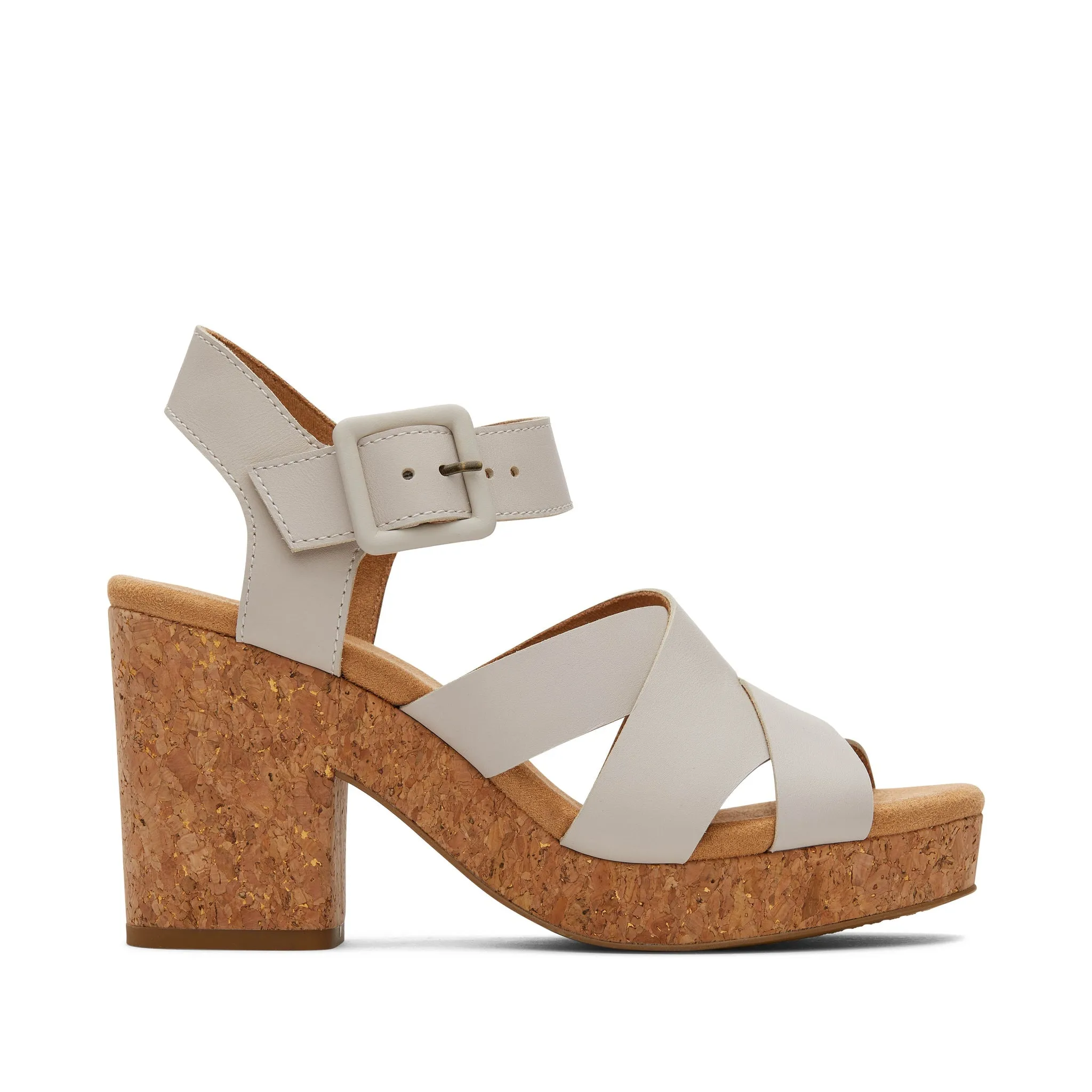 Ava Plateau-Sandalette aus Lederimitat