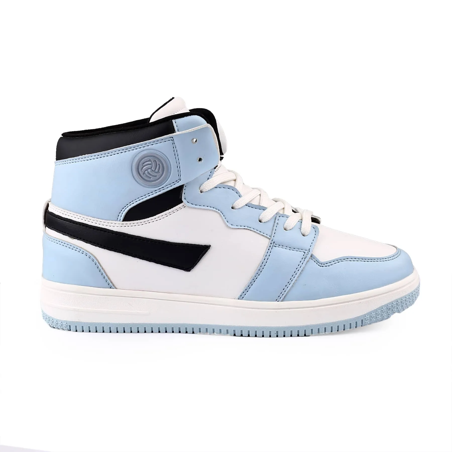Bacca Bucci Femme High-Top Harmony Sneakers—Elegante Pastellblaue und Rosa Schnürschuhe für Damen