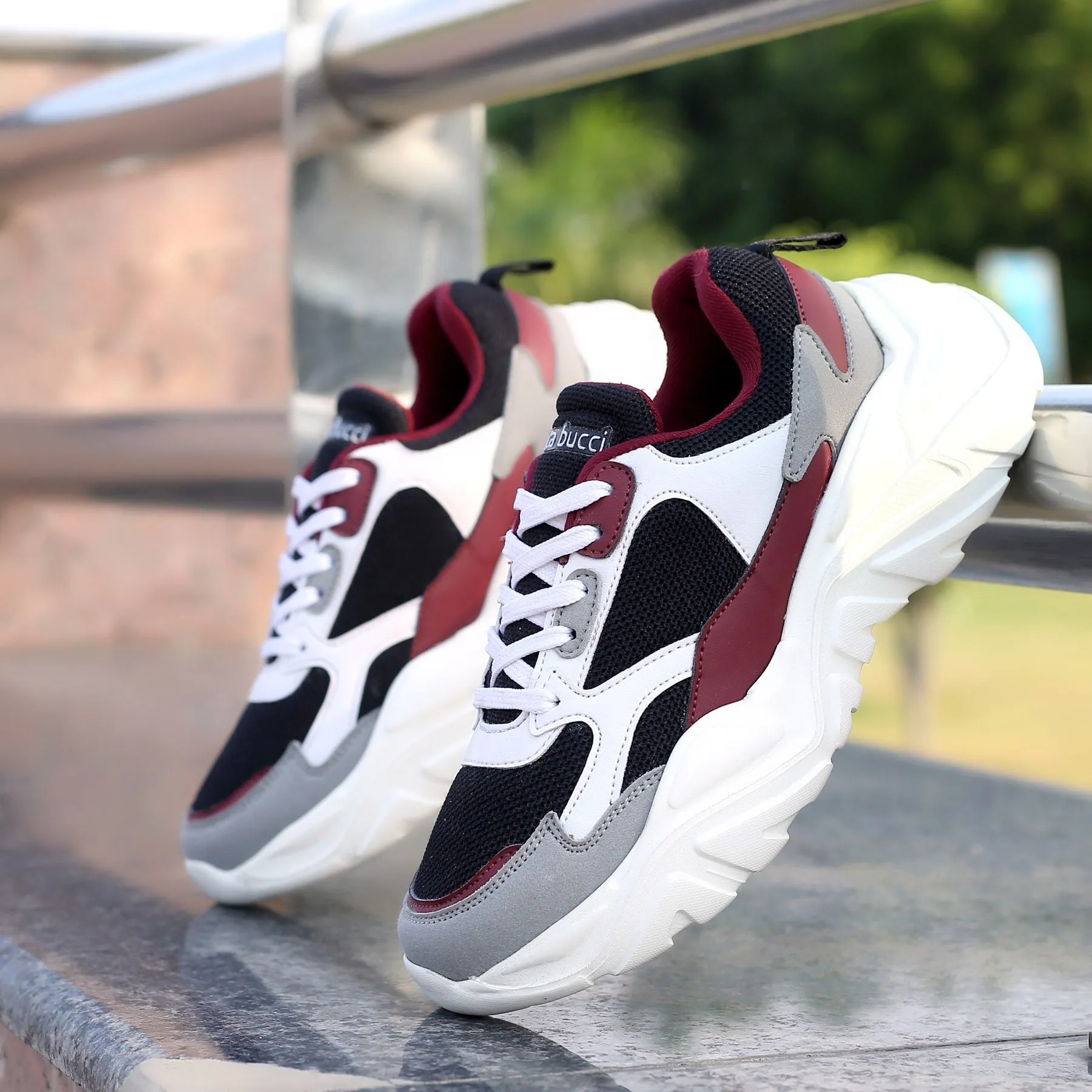 Bacca Bucci SPARK Low-Top Plateau-Sneaker im ColorBlock-Design für Damen | Streetwear-Sneaker mit dicker Sohle