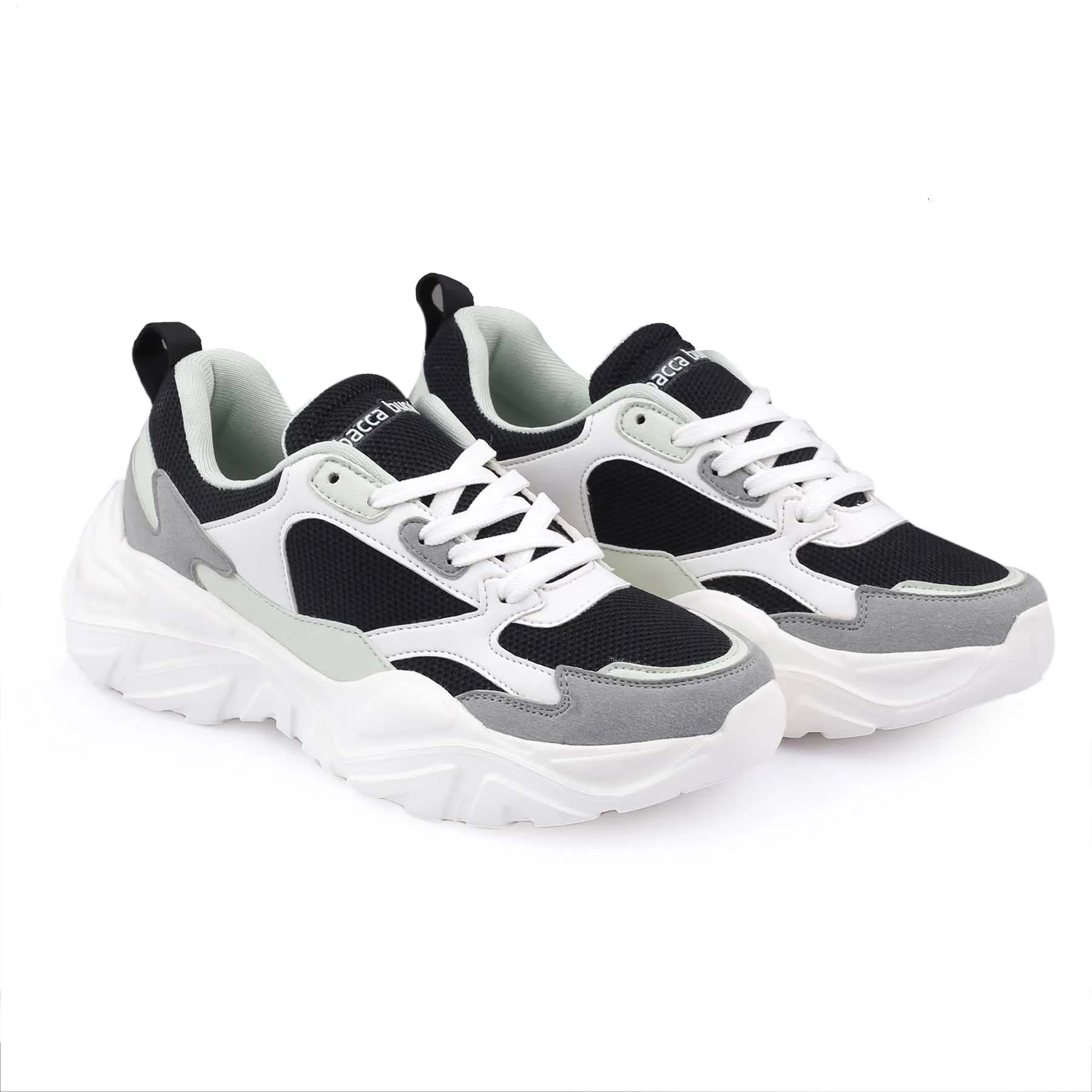 Bacca Bucci SPARK Low-Top Plateau-Sneaker im ColorBlock-Design für Damen | Streetwear-Sneaker mit dicker Sohle