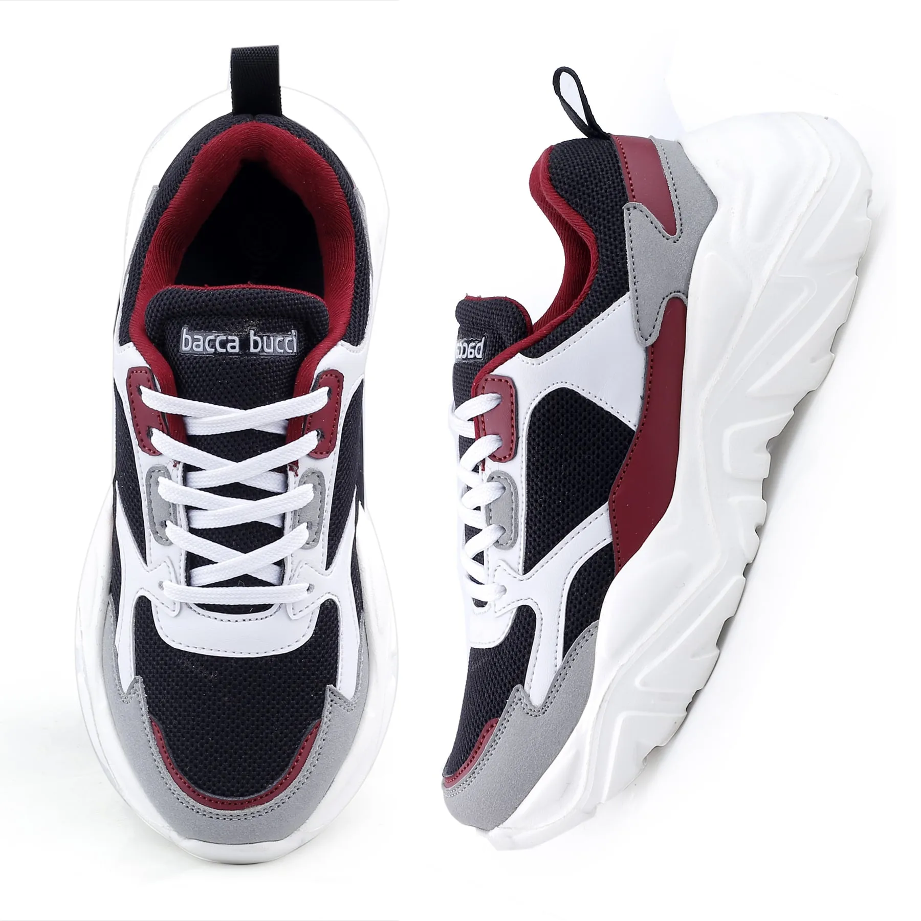 Bacca Bucci SPARK Low-Top Plateau-Sneaker im ColorBlock-Design für Damen | Streetwear-Sneaker mit dicker Sohle