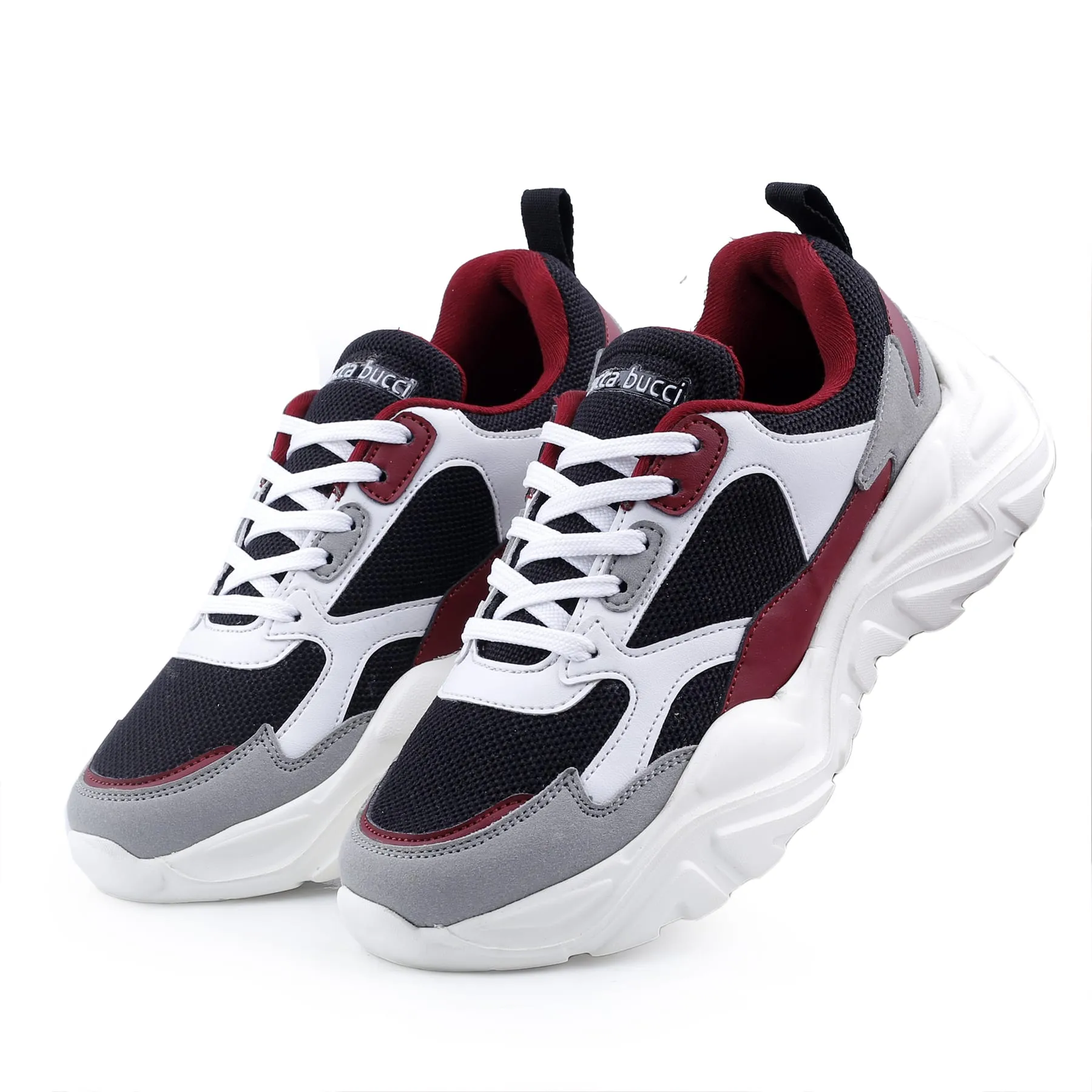 Bacca Bucci SPARK Low-Top Plateau-Sneaker im ColorBlock-Design für Damen | Streetwear-Sneaker mit dicker Sohle
