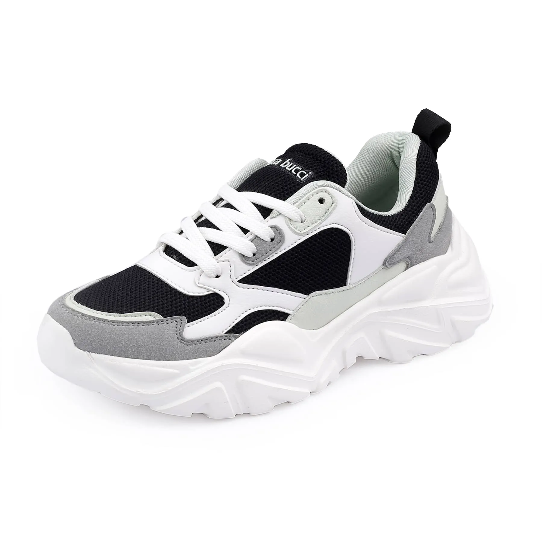 Bacca Bucci SPARK Low-Top Plateau-Sneaker im ColorBlock-Design für Damen | Streetwear-Sneaker mit dicker Sohle