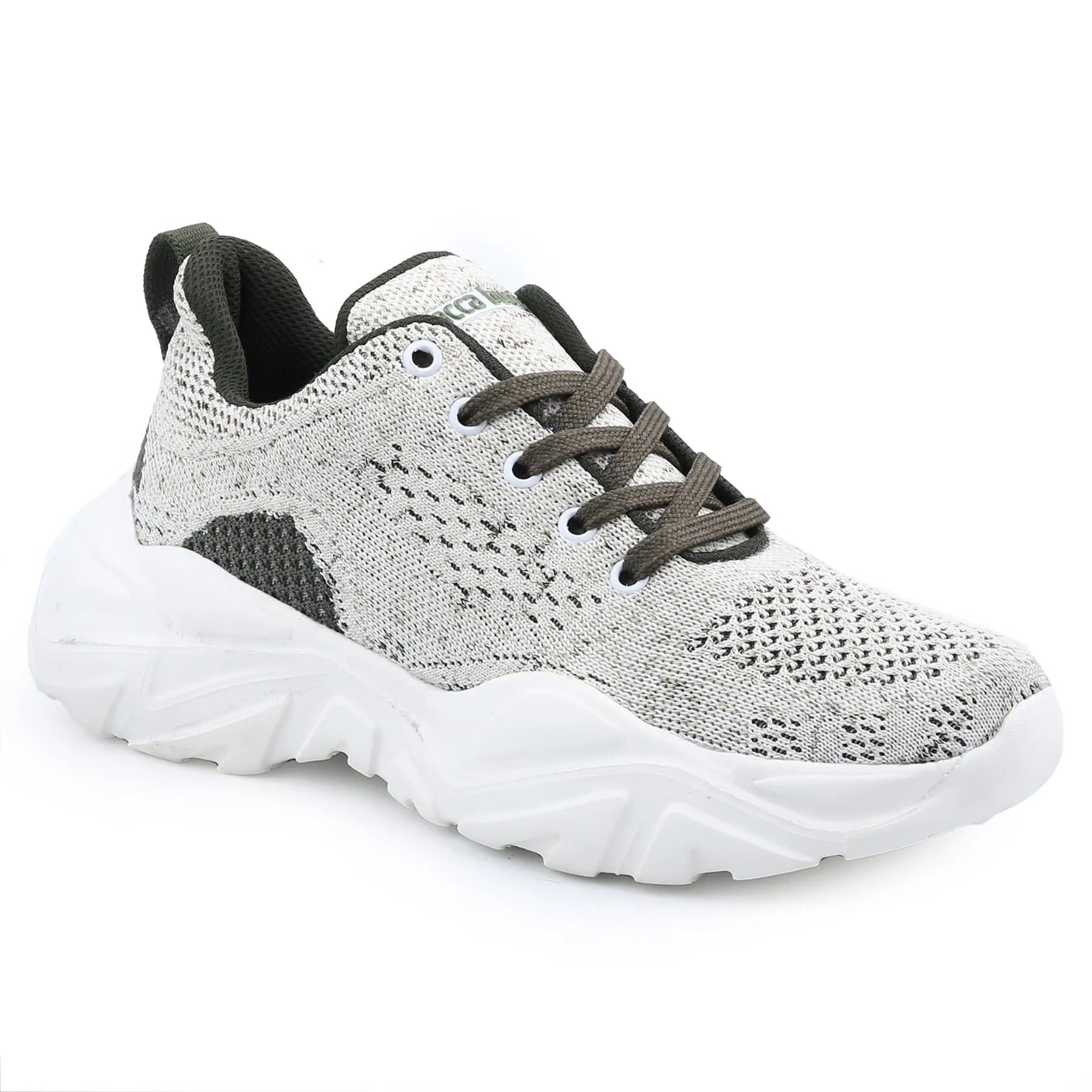 Bacca Bucci Damen CHARLOTTE Low-Top Plateau-Mode-Schuhe | Streetwear Strick-Dicksohlenturnschuhe