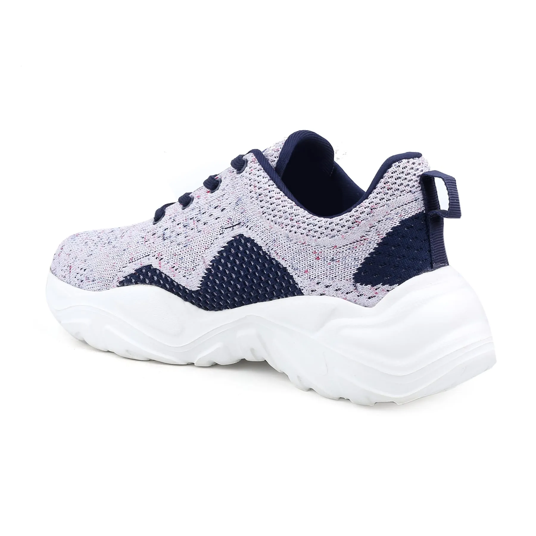 Bacca Bucci Damen CHARLOTTE Low-Top Plateau-Mode-Schuhe | Streetwear Strick-Dicksohlenturnschuhe