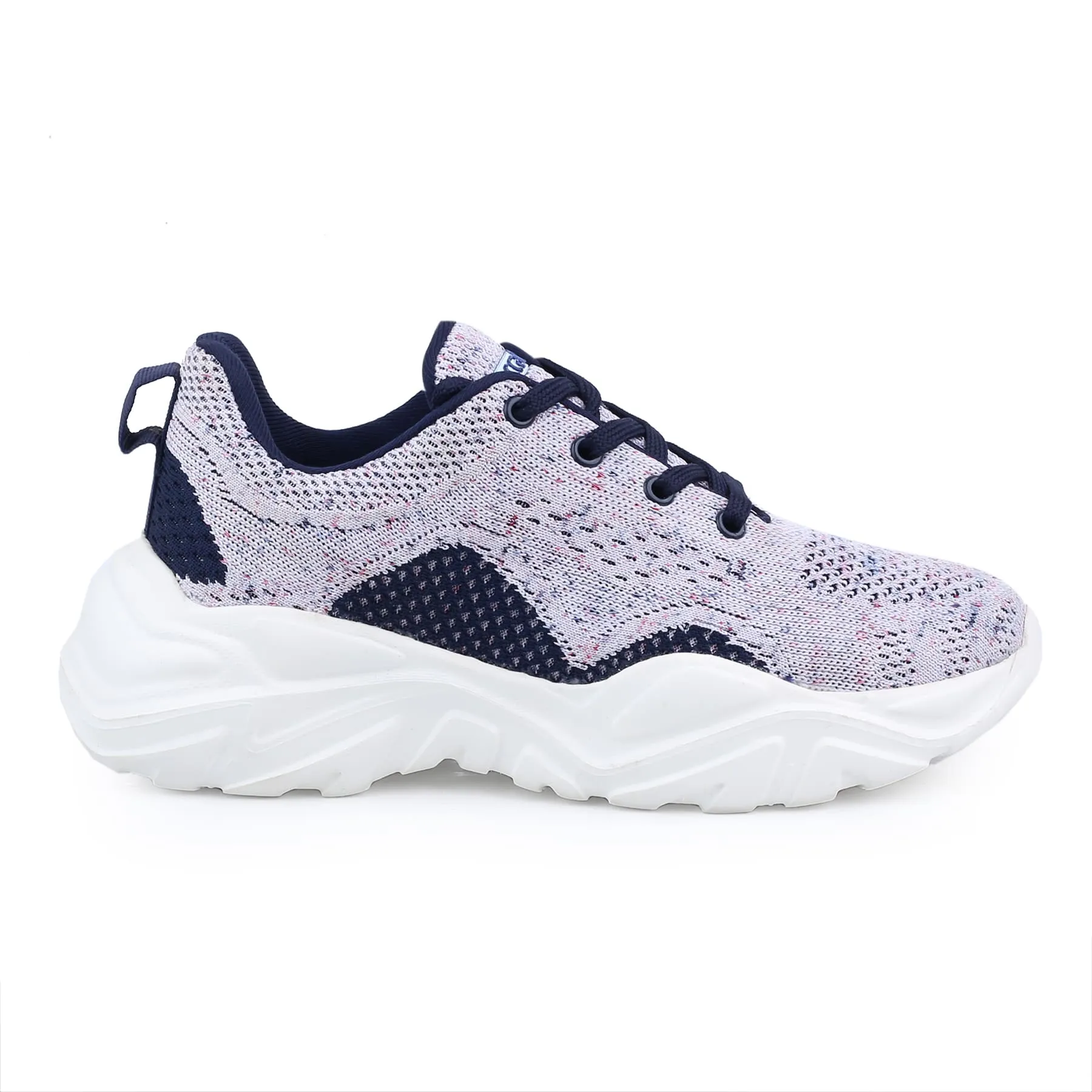 Bacca Bucci Damen CHARLOTTE Low-Top Plateau-Mode-Schuhe | Streetwear Strick-Dicksohlenturnschuhe