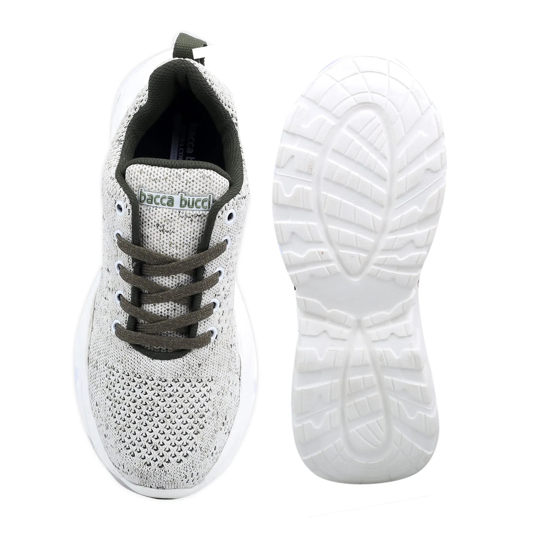 Bacca Bucci Damen CHARLOTTE Low-Top Plateau-Mode-Schuhe | Streetwear Strick-Dicksohlenturnschuhe