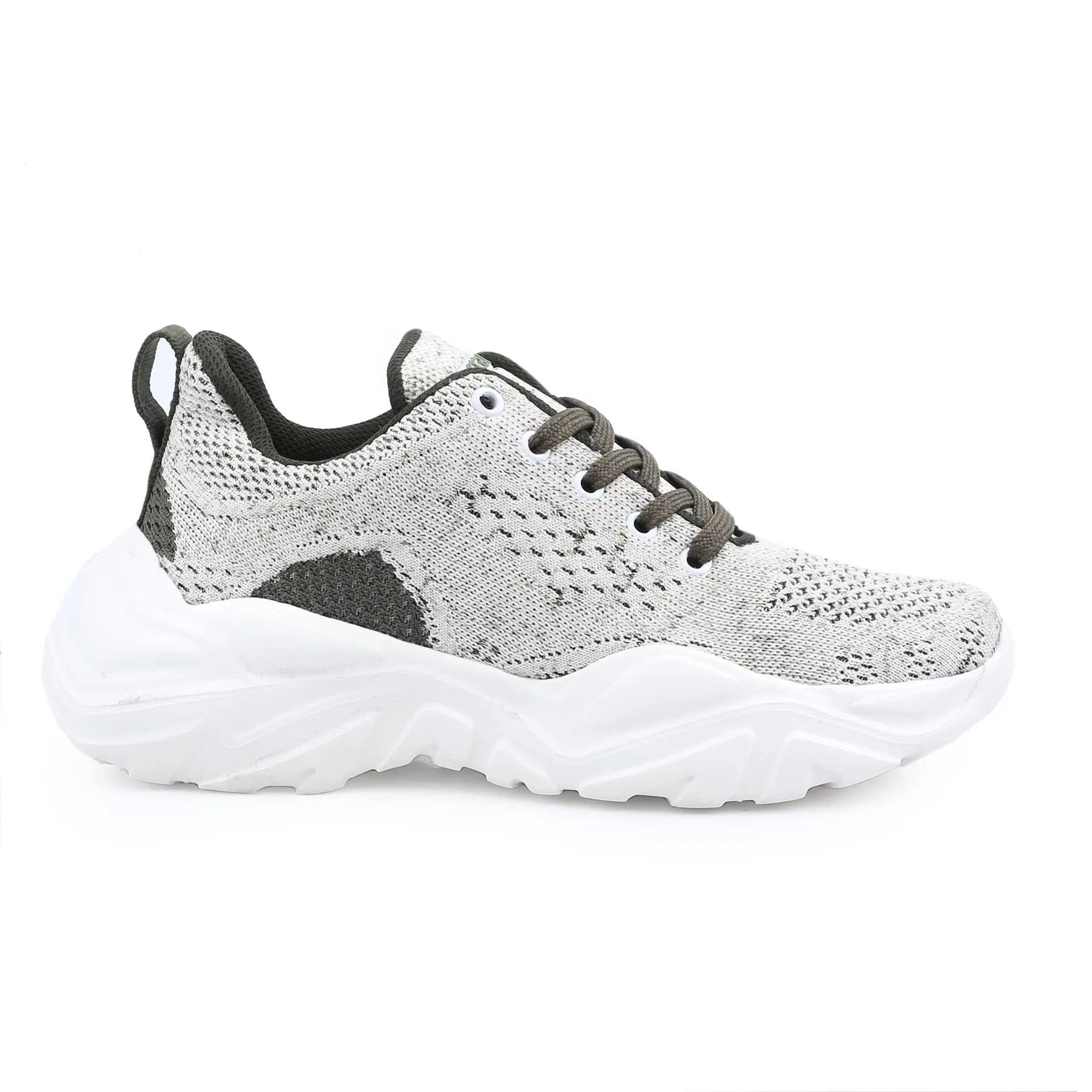 Bacca Bucci Damen CHARLOTTE Low-Top Plateau-Mode-Schuhe | Streetwear Strick-Dicksohlenturnschuhe
