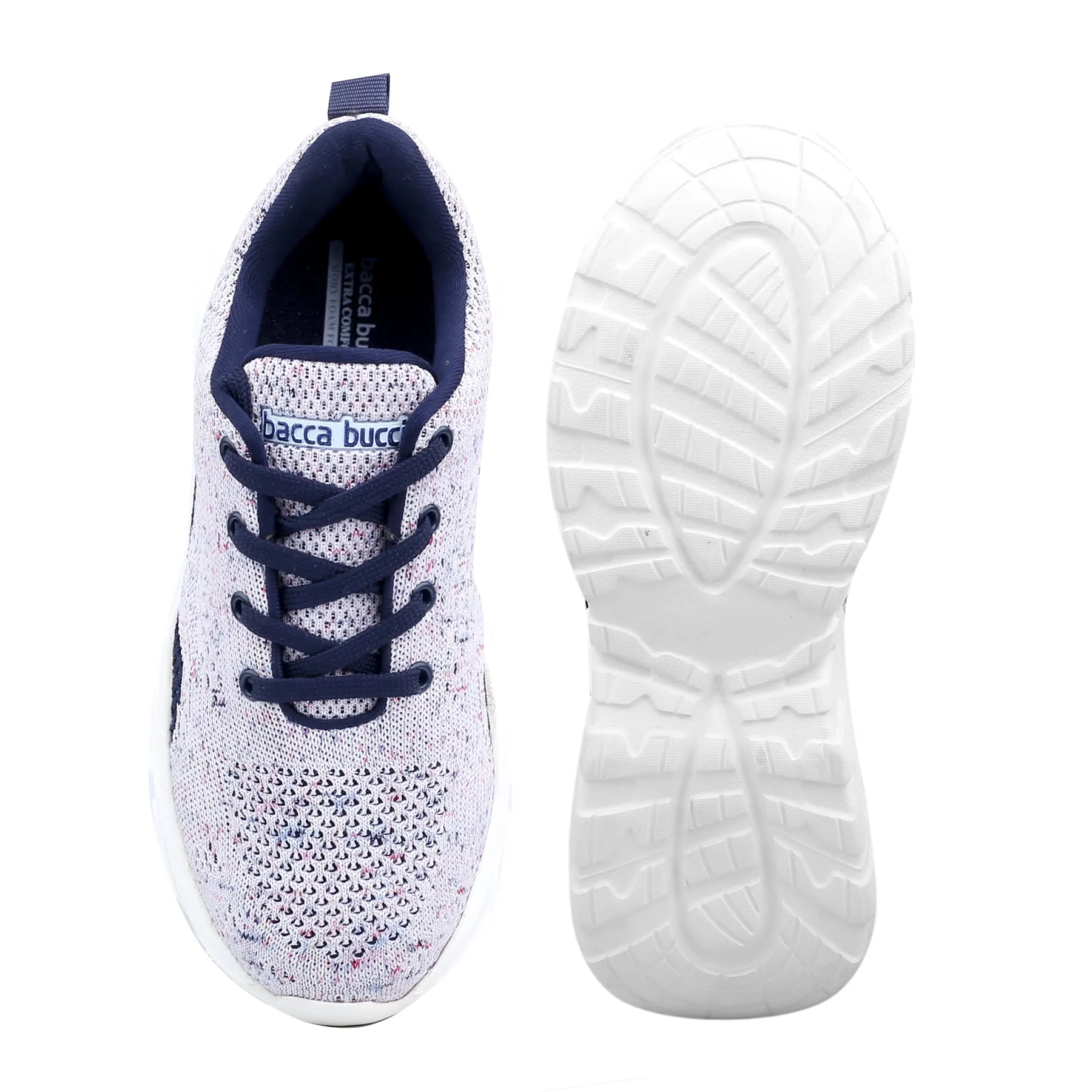 Bacca Bucci Damen CHARLOTTE Low-Top Plateau-Mode-Schuhe | Streetwear Strick-Dicksohlenturnschuhe