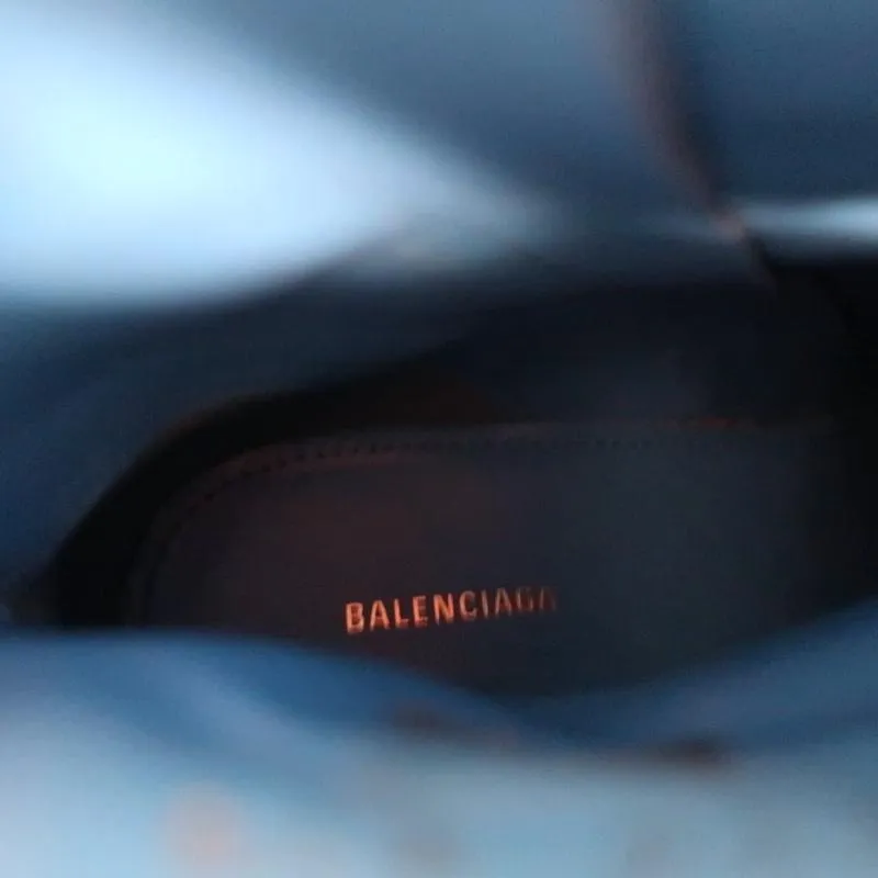 Balenciaga Glitzer Knöchelstiefel Silber Größe 37.5 High Heel Booties