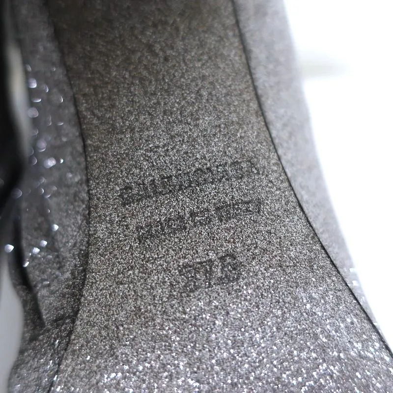 Balenciaga Glitzer Knöchelstiefel Silber Größe 37.5 High Heel Booties