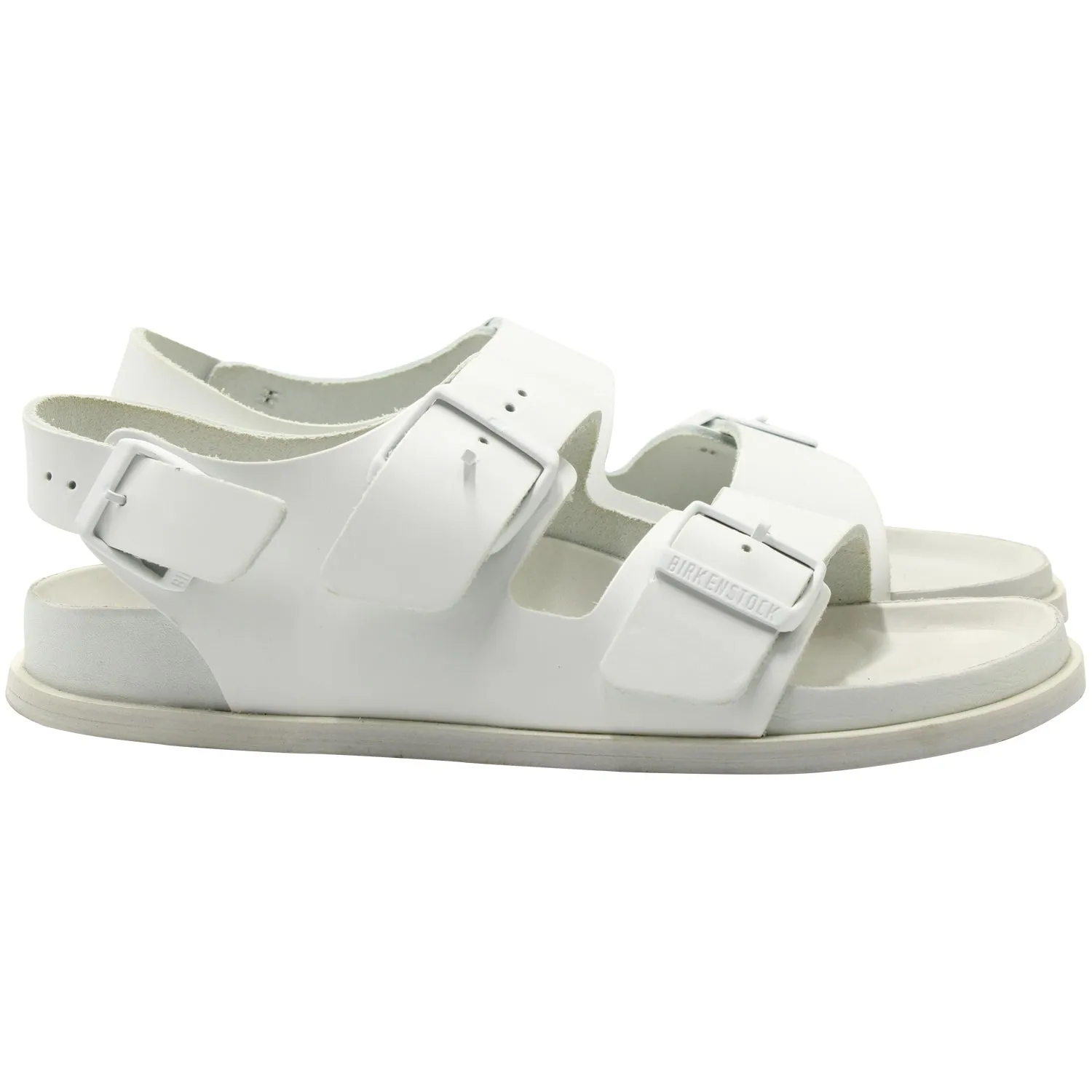 Birkenstock Arizona Doppelriemen-Sandalen in weißem Leder