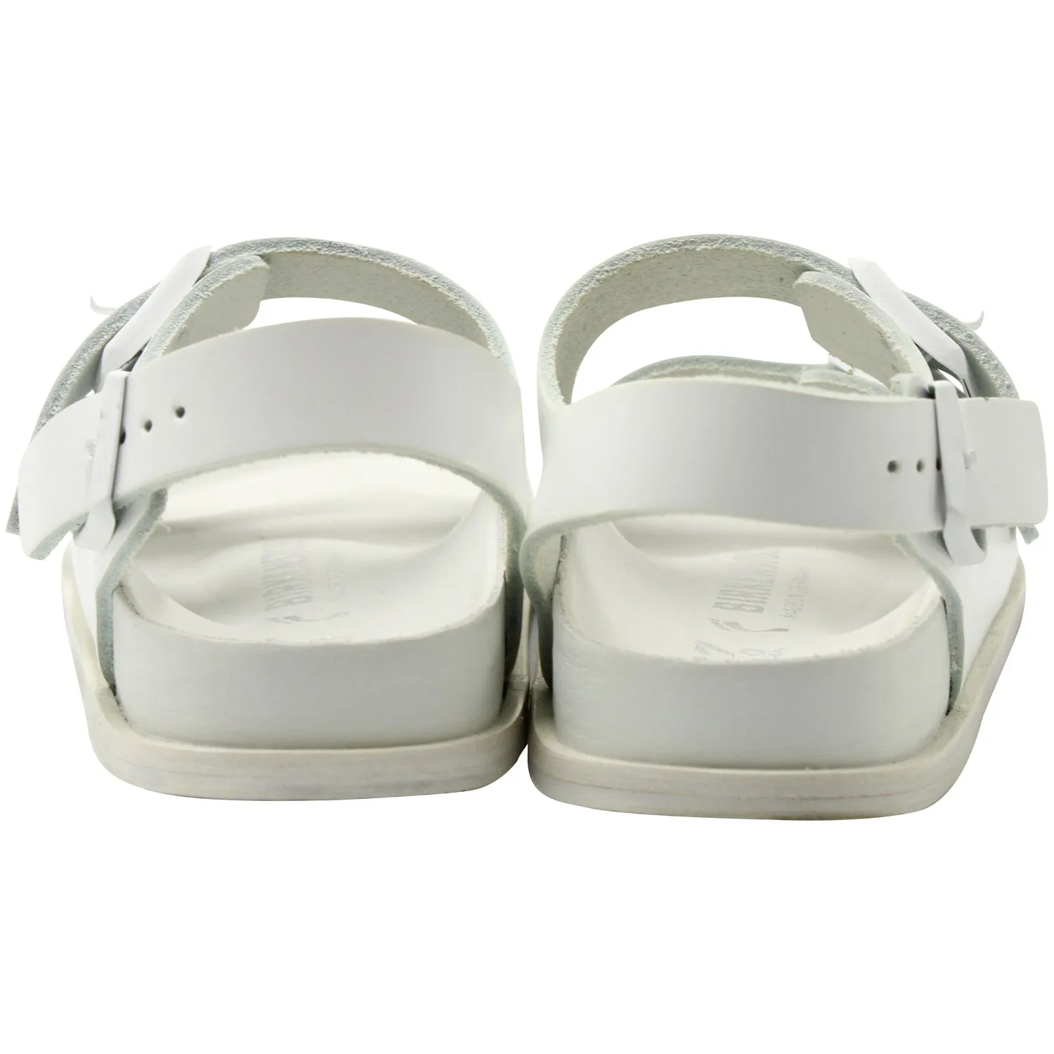 Birkenstock Arizona Doppelriemen-Sandalen in weißem Leder