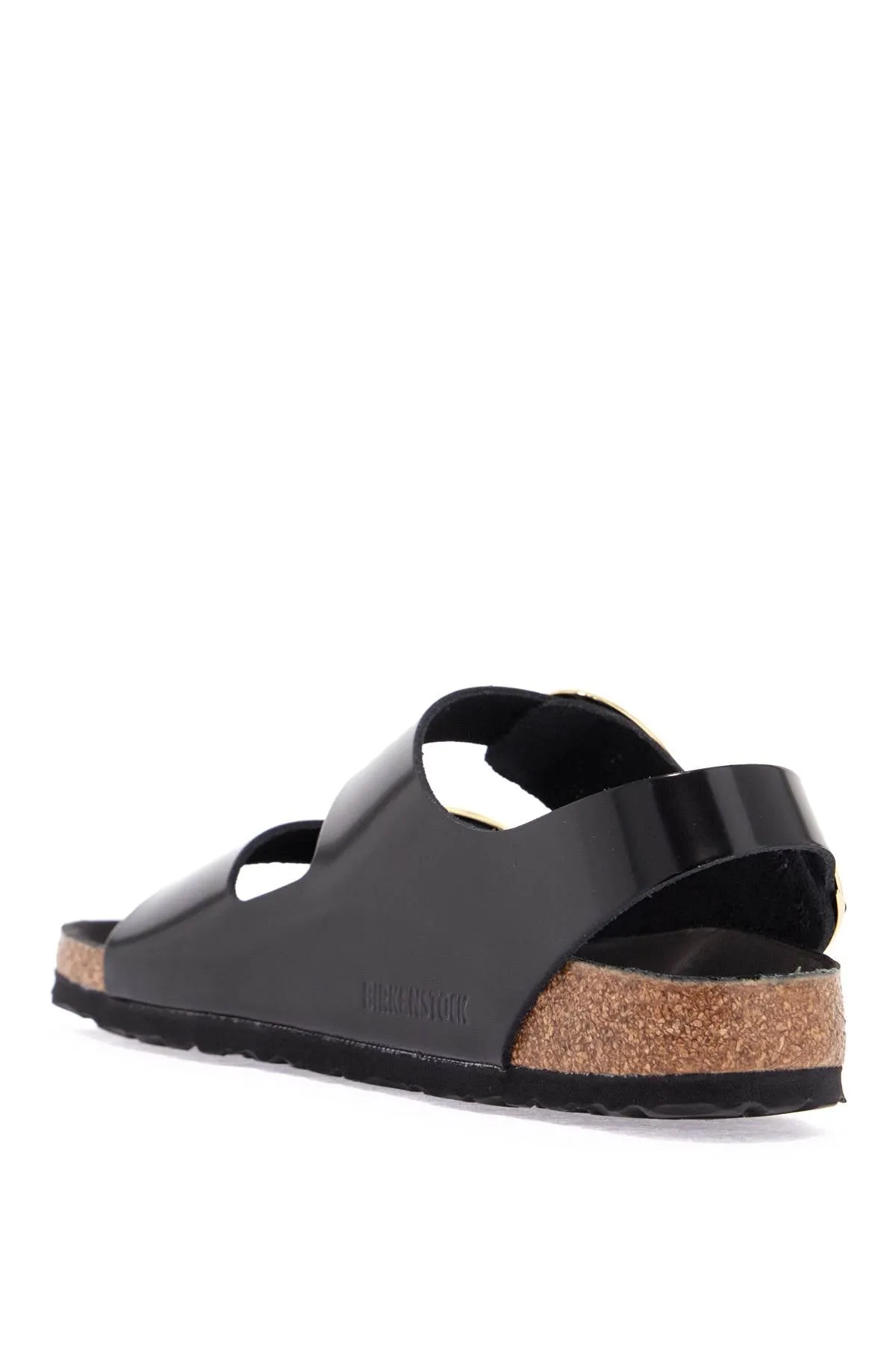 Birkenstock Sandalen aus schwarzem Leder mit drei großen Schnallen