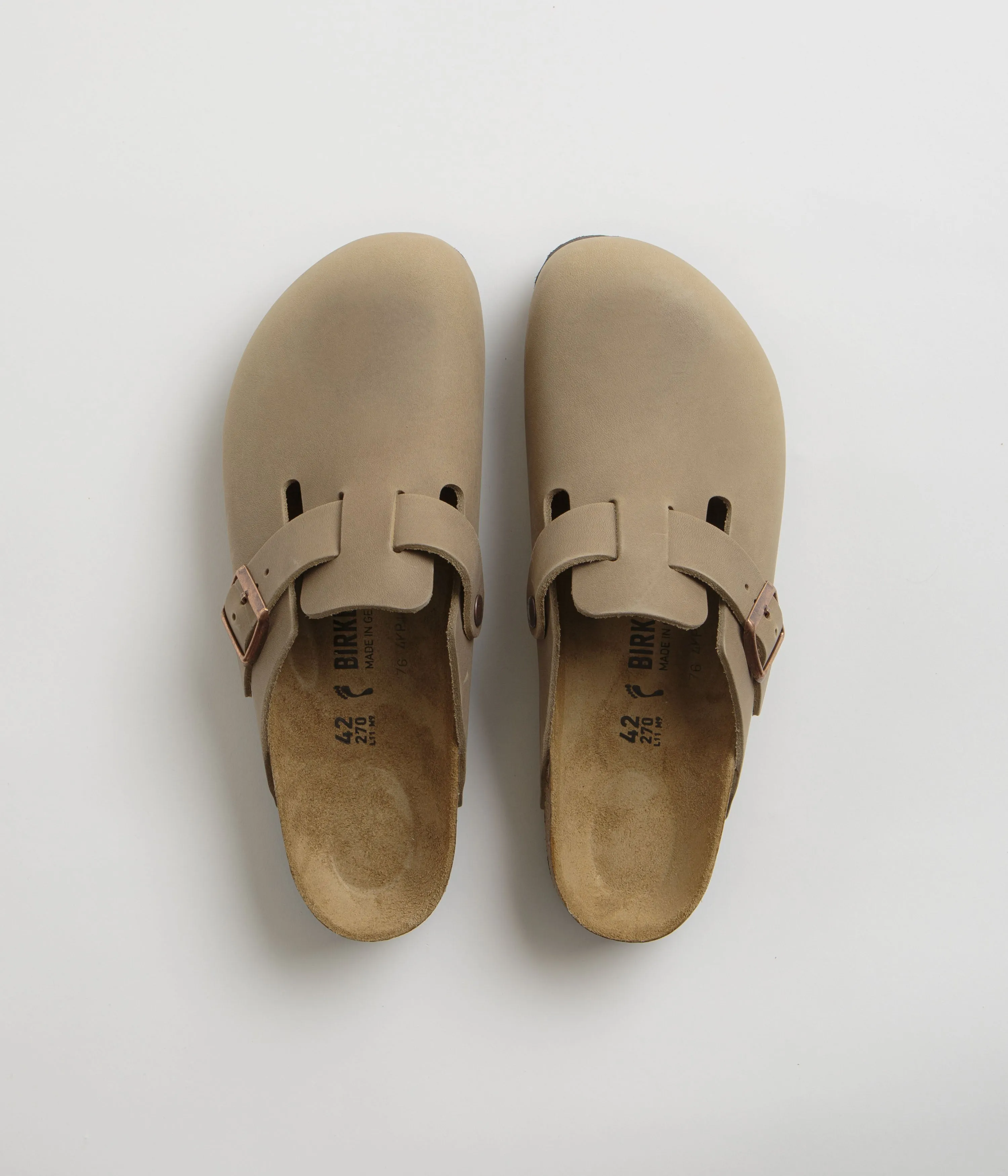 Birkenstock Boston Sandalen in schmaler Passform - Tabakbraune Birkenstock-Schuhe