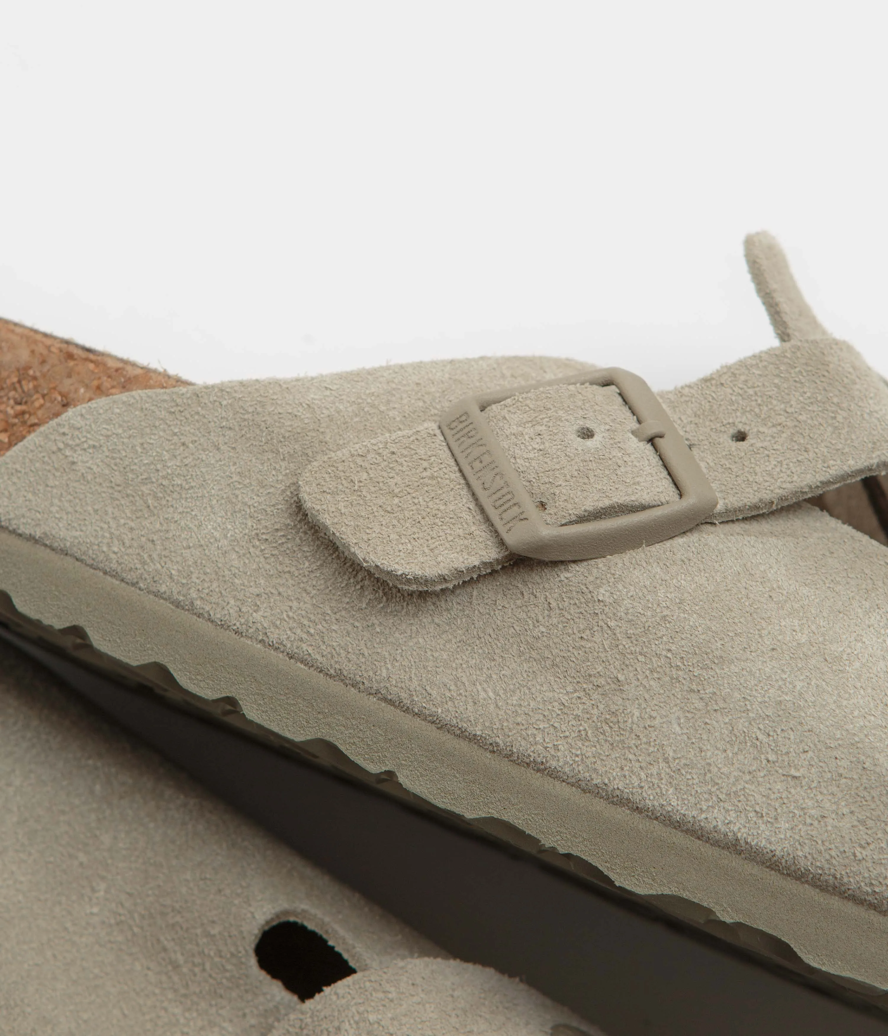 Birkenstock Boston Sandalen - Verblasstes Khaki Birkenstock Schuhe