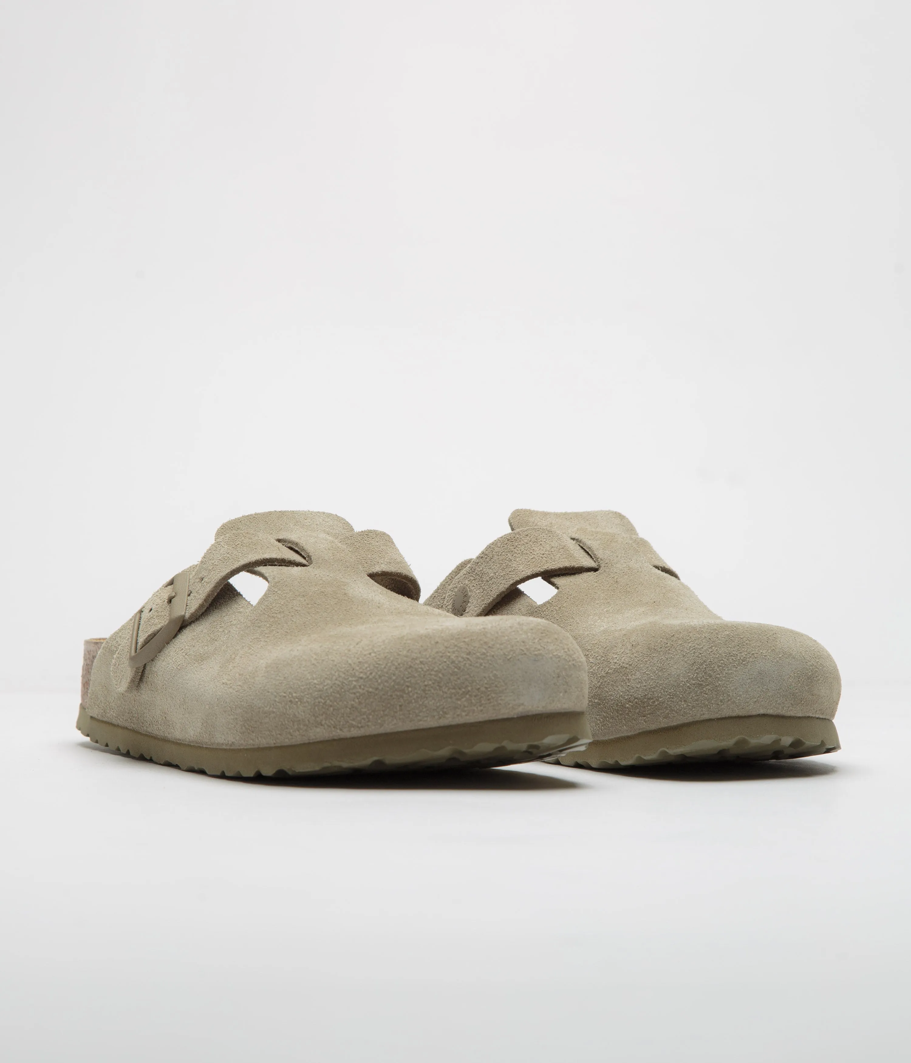 Birkenstock Boston Sandalen - Verblasstes Khaki Birkenstock Schuhe