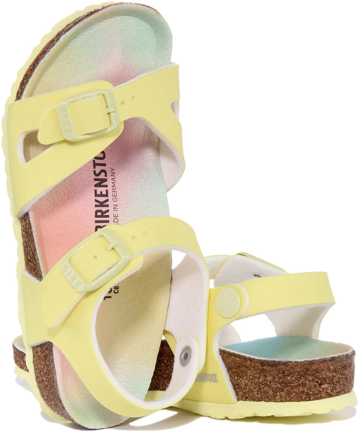 Birkenstock Rio Kinder in Gelb für Kinder | Schmal geschnittene Schuhe Birkenstock