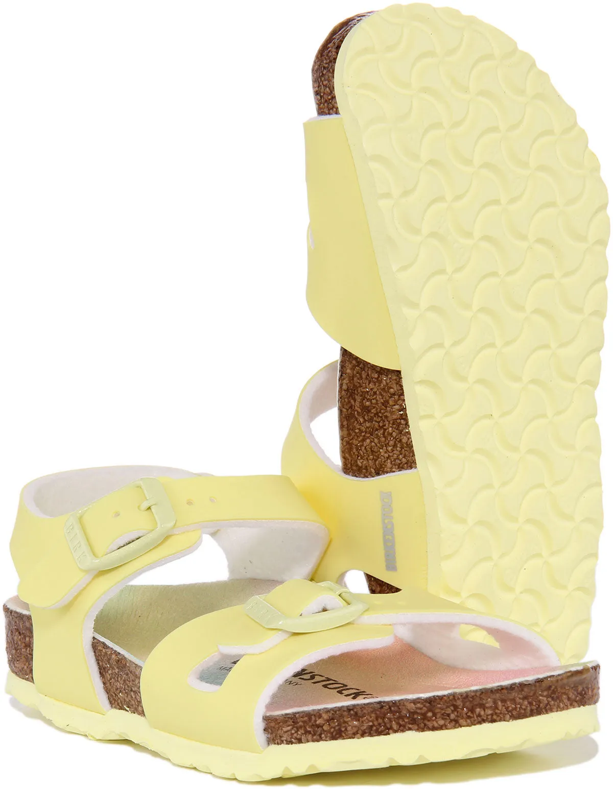 Birkenstock Rio Kinder in Gelb für Kinder | Schmal geschnittene Schuhe Birkenstock