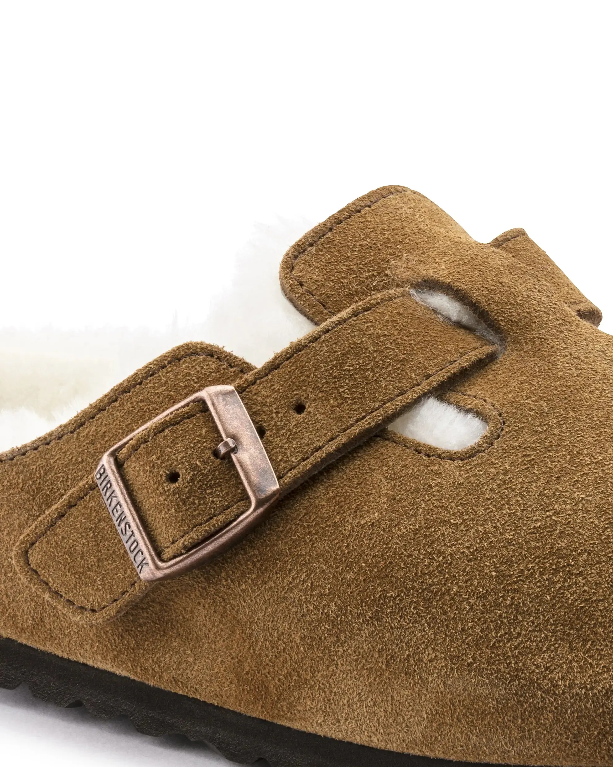 Birkenstock Schuhe Boston Shearling Hausschuhe in Nerz