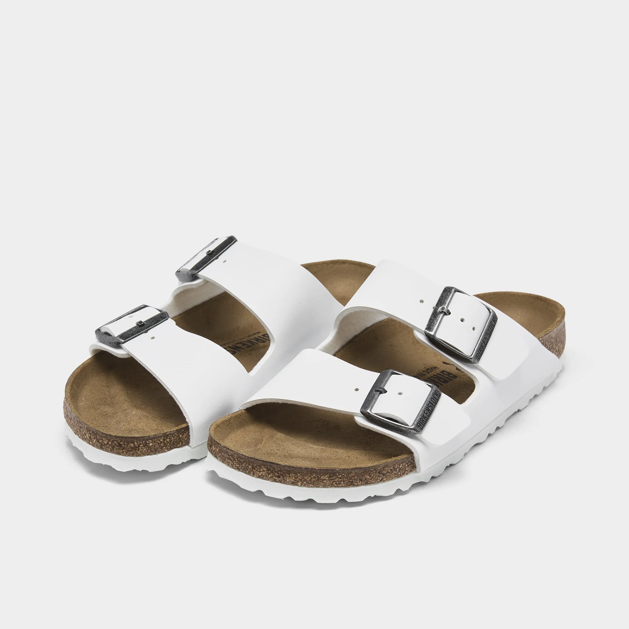 Birkenstock Damen Arizona Birko-Flor / Weiße Birkenstock-Schuhe