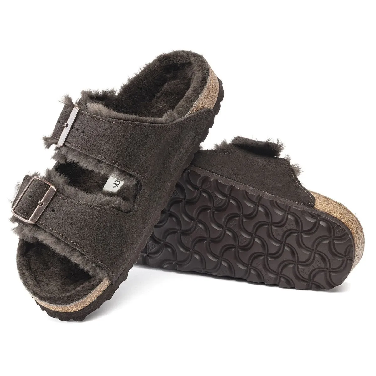 Birkenstock Damen Arizona Shearling Mokka