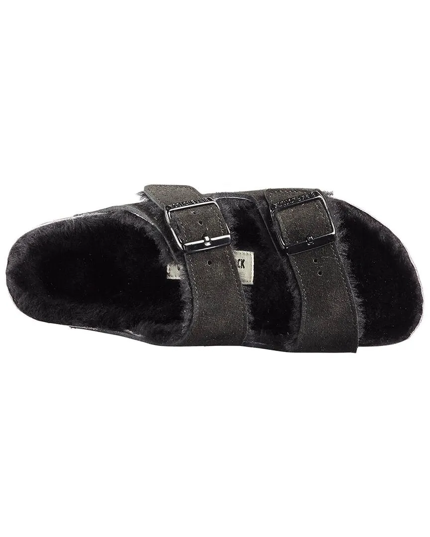 Birkenstock Damen Arizona Shearling Sandale in schmaler Ausführung