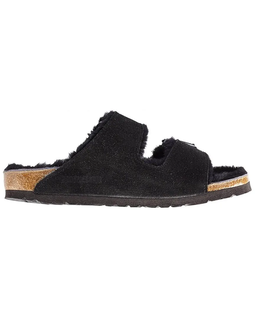 Birkenstock Damen Arizona Shearling Sandale in schmaler Ausführung
