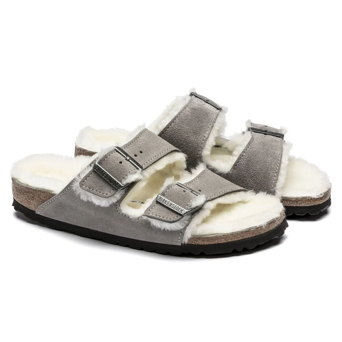 Birkenstock Damen Arizona Shearling Stone