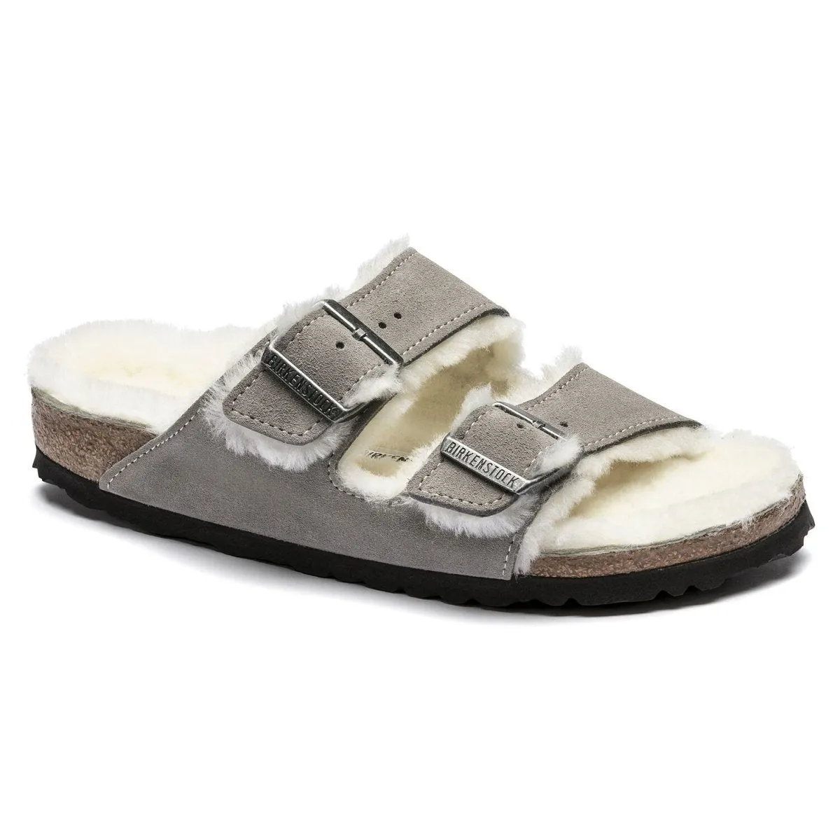 Birkenstock Damen Arizona Shearling Stone