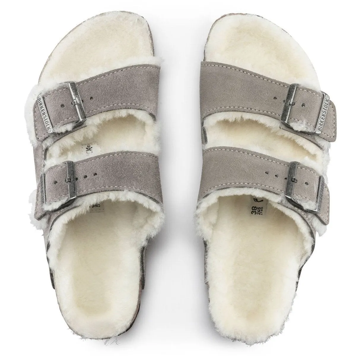 Birkenstock Damen Arizona Shearling Stone