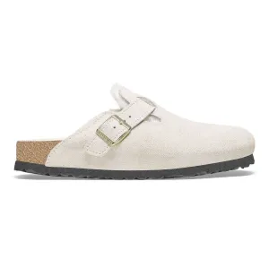 Birkenstock Damen Boston Shearling Antik Weiß Wildleder