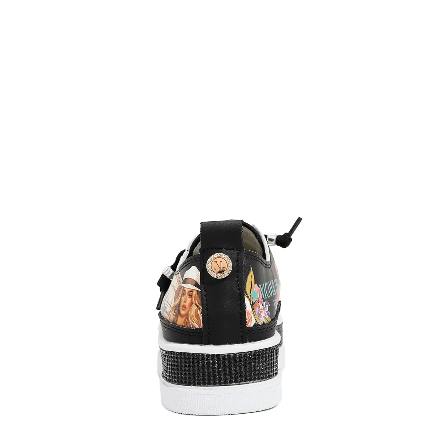 BLING PLATFORM LEDER-SNEAKER