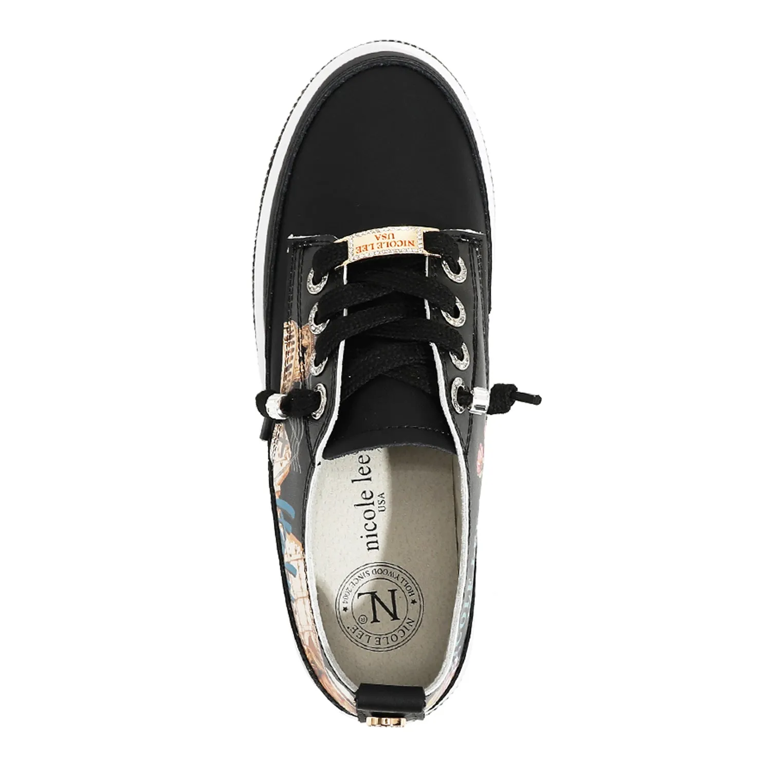 BLING PLATFORM LEDER-SNEAKER