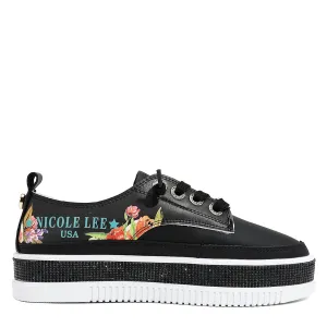 BLING PLATFORM LEDER-SNEAKER