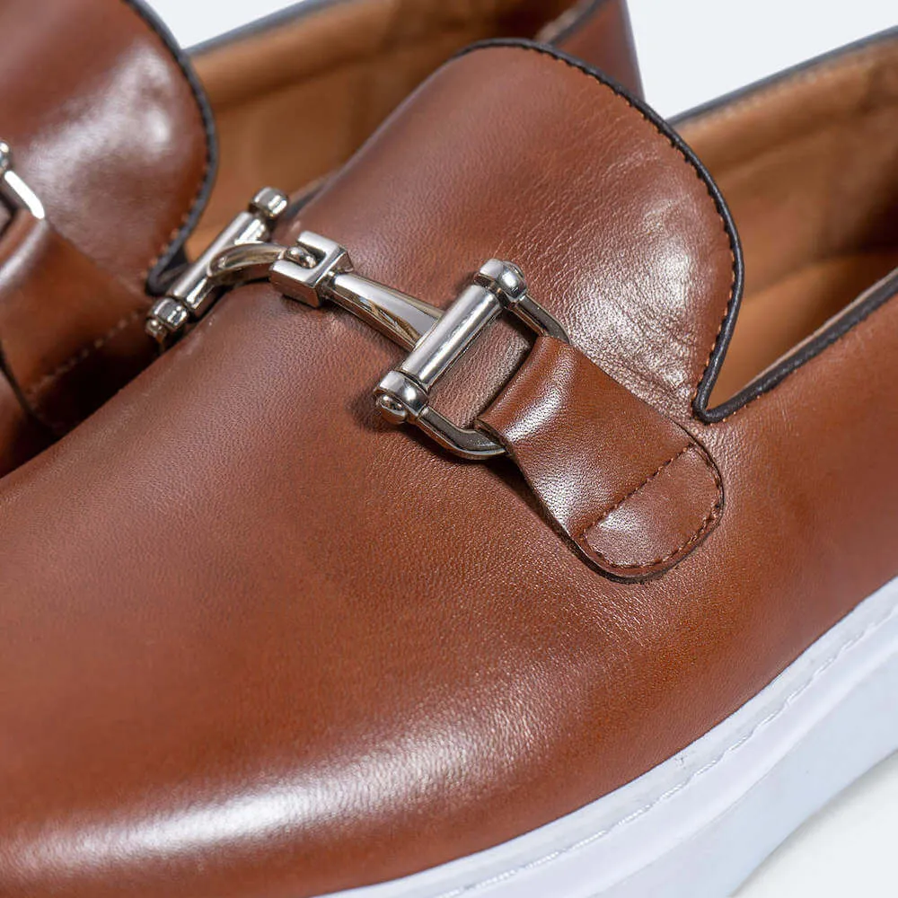 Boardwalk Mahagoni-Leder Pferdegebiss-Sneaker