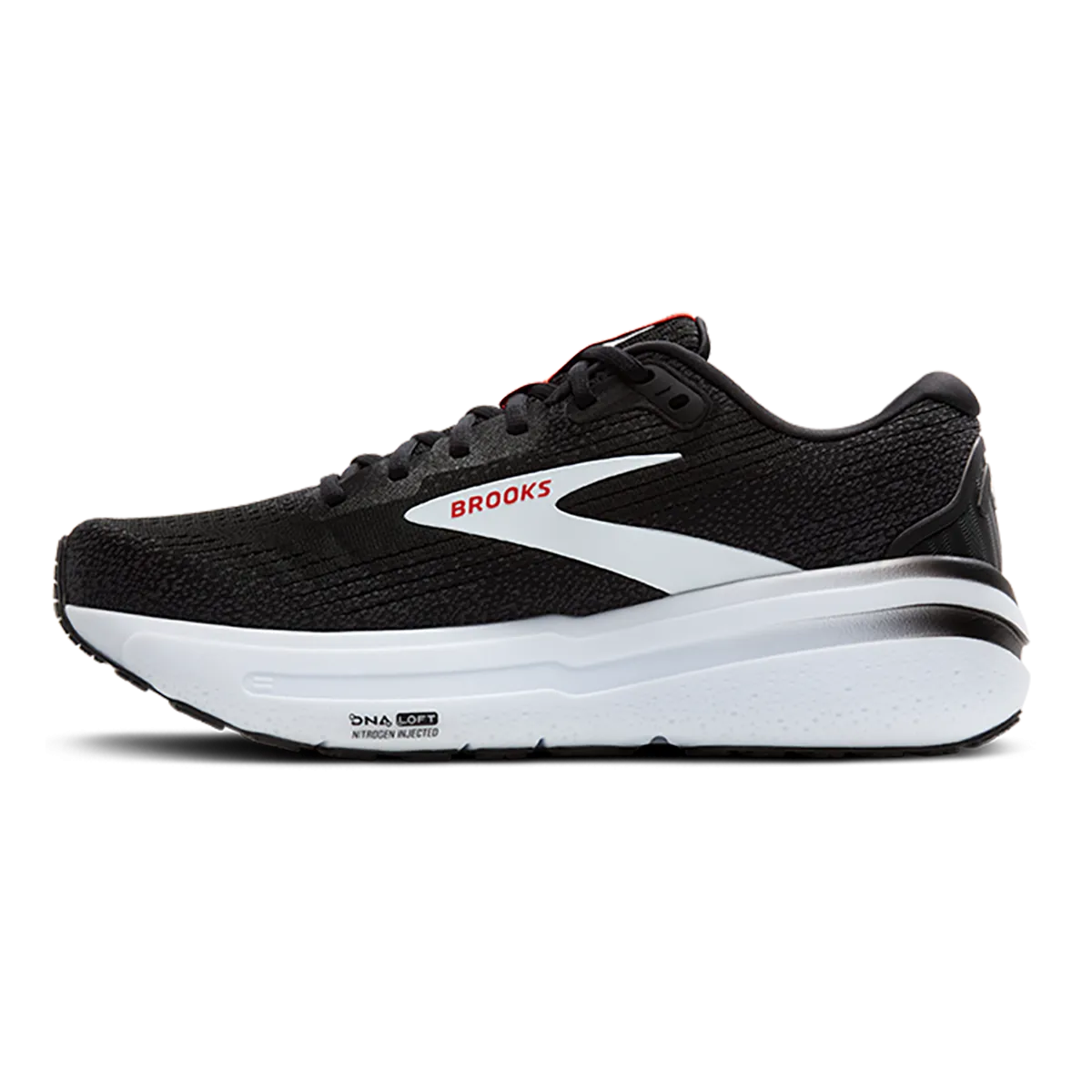 Brooks Ghost Max 2 - Schwarz - Weiß - Feuerrot