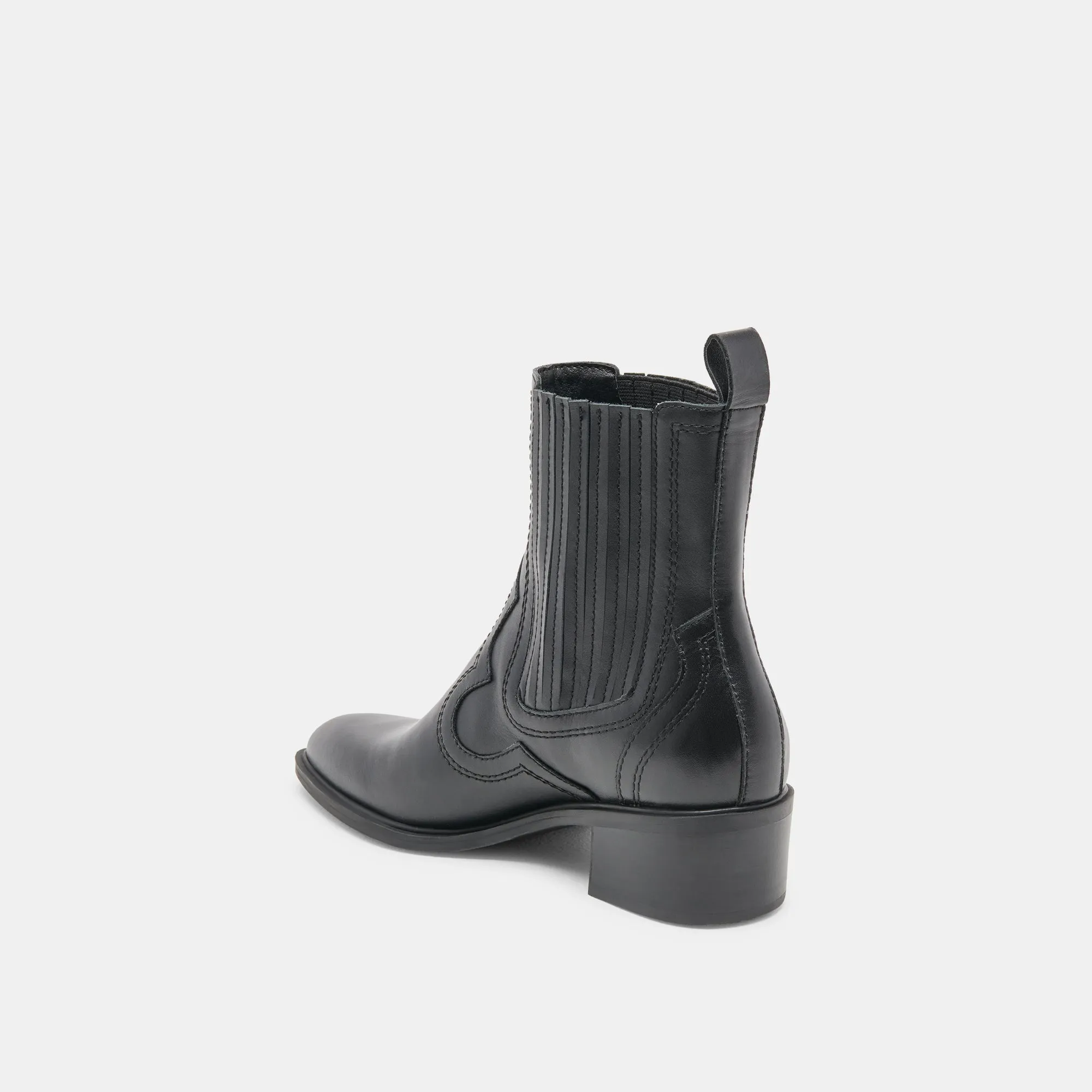 BRYLEE H2O WEITE BOOTIES AUS SCHWARZEM LEDER