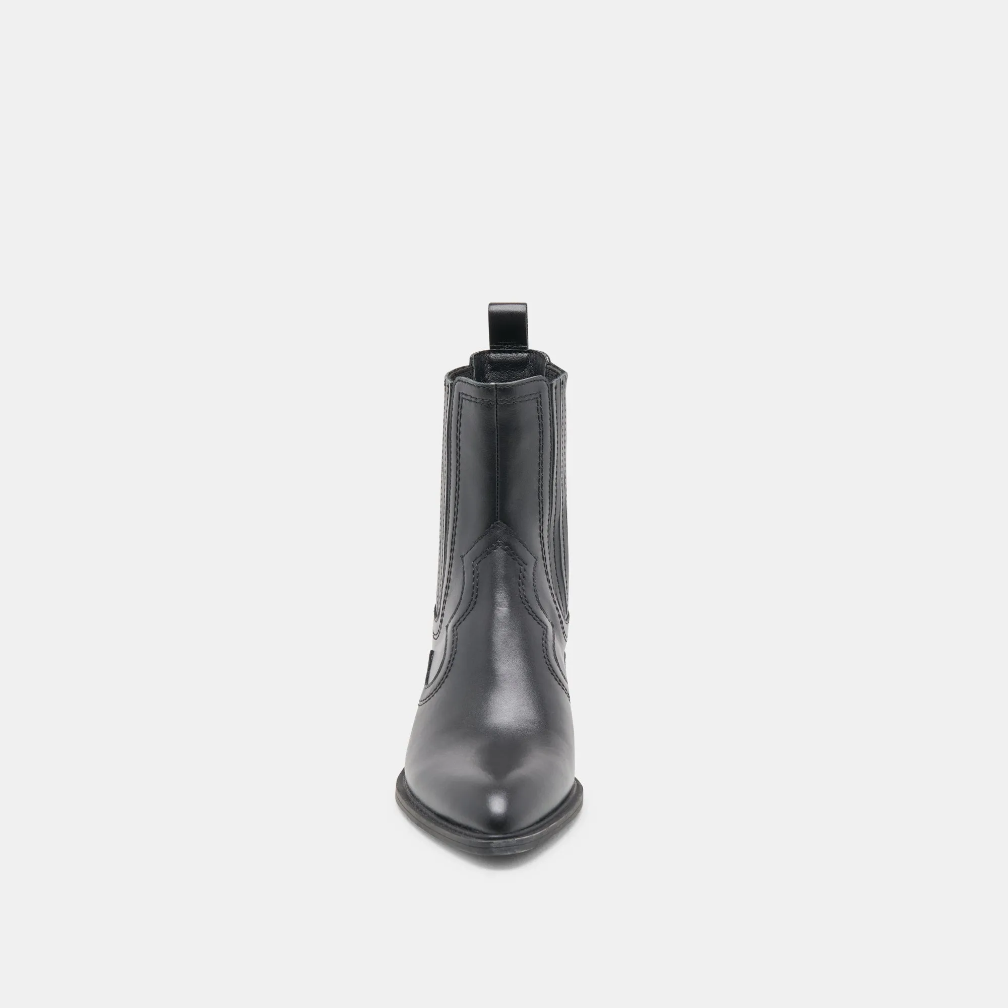 BRYLEE H2O WEITE BOOTIES AUS SCHWARZEM LEDER