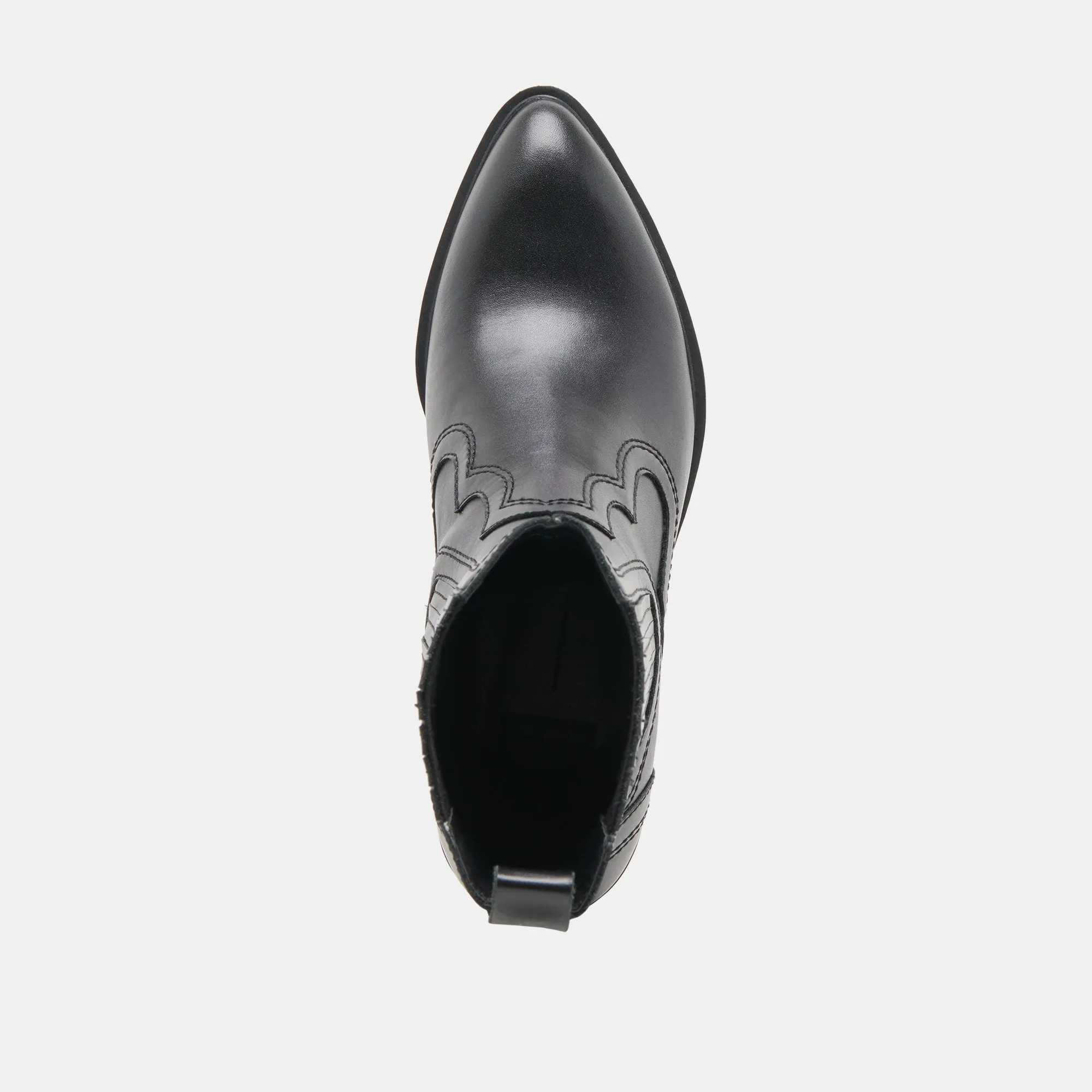 BRYLEE H2O WEITE BOOTIES AUS SCHWARZEM LEDER